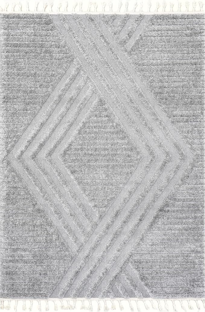 nuLOOM Risette Light Grey, Soft and Textured, High Traffic, Stain Resistant - Image 7