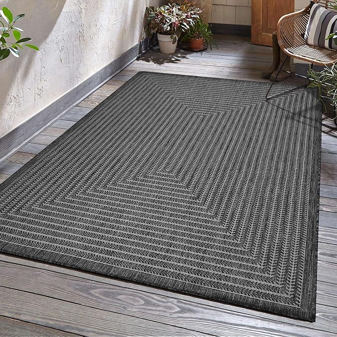 Adiva Rugs Outdoor Indoor Area Rug, Weather Resistant, Stain Resistant Floor Mat by AdivaRugs