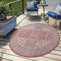Keen Home Design Terrace Outdoor Round Rug - 5ft Round Washable Indoor/Outdoor by KeenHomeDesign