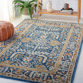 SAFAVIEH Antiquity Collection 2' x 3' Dark Blue/Multi AT64B Handmade by SAFAVIEH