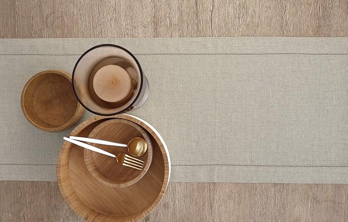 Solino Home Linen Natural Table Runner 108 Inches Long - Image 3