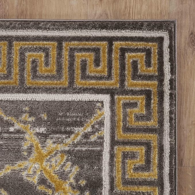 GLORY RUGS Area Rugs Marble 8x10 Brown Gold Carpet Modern Abstract Rug Living - Image 4