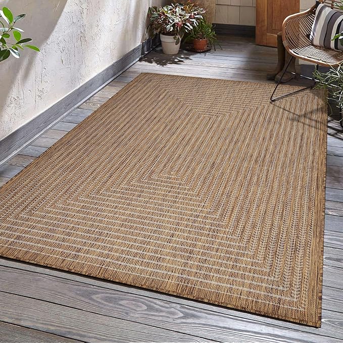 Adiva Rugs Outdoor Indoor Area Rug, Weather Resistant, Stain Resistant Floor Mat by AdivaRugs
