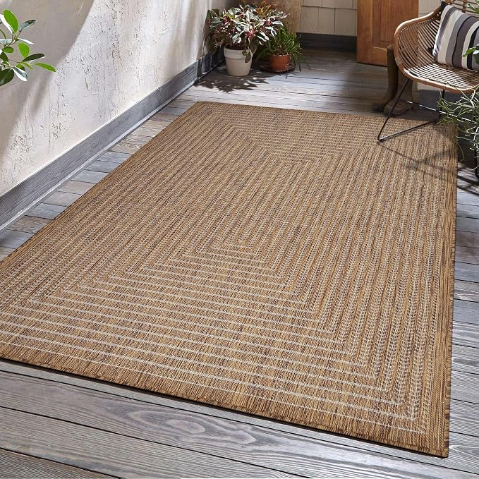 Adiva Rugs Outdoor Indoor Area Rug, Weather Resistant, Stain Resistant Floor Mat by AdivaRugs