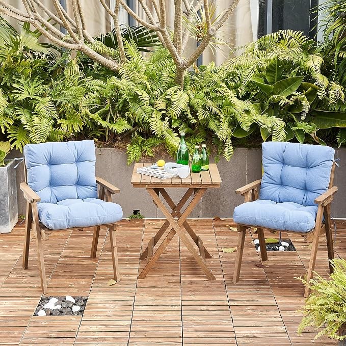ARTPLAN Seat/Back Outdoor Chair Cushion, Tufted Replacement - Image 7