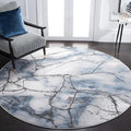 SAFAVIEH Craft Collection 10' Round Grey/Blue CFT877L Modern Abstract by SAFAVIEH
