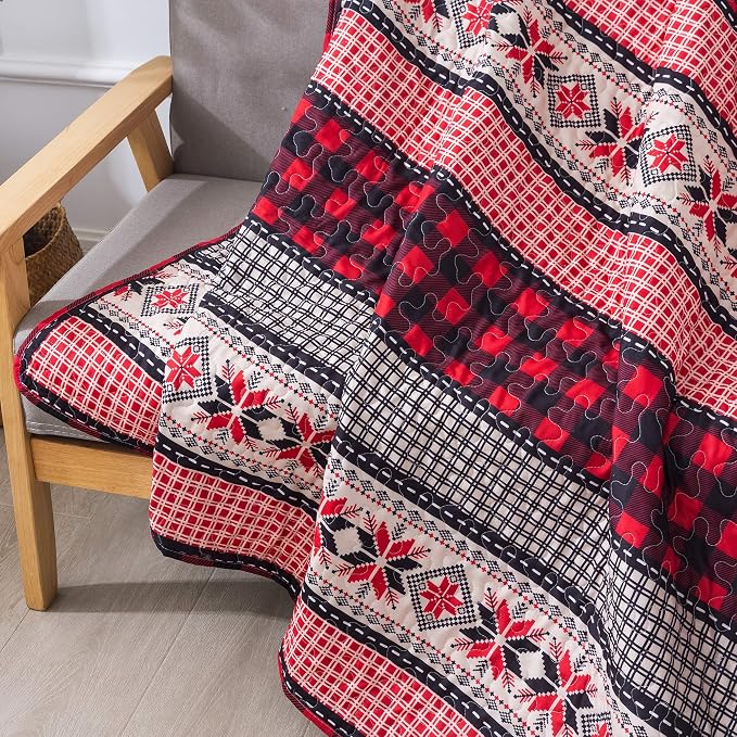Soul & Lane Season of Joy 50" x 60" Throw Blanket: Farmhouse Décor Christmas - Image 3