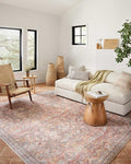 Loloi Adrian Collection ADR-02 Rust/Denim 5'-0" x 7'-6", .19" Thick Area Rug by Loloi