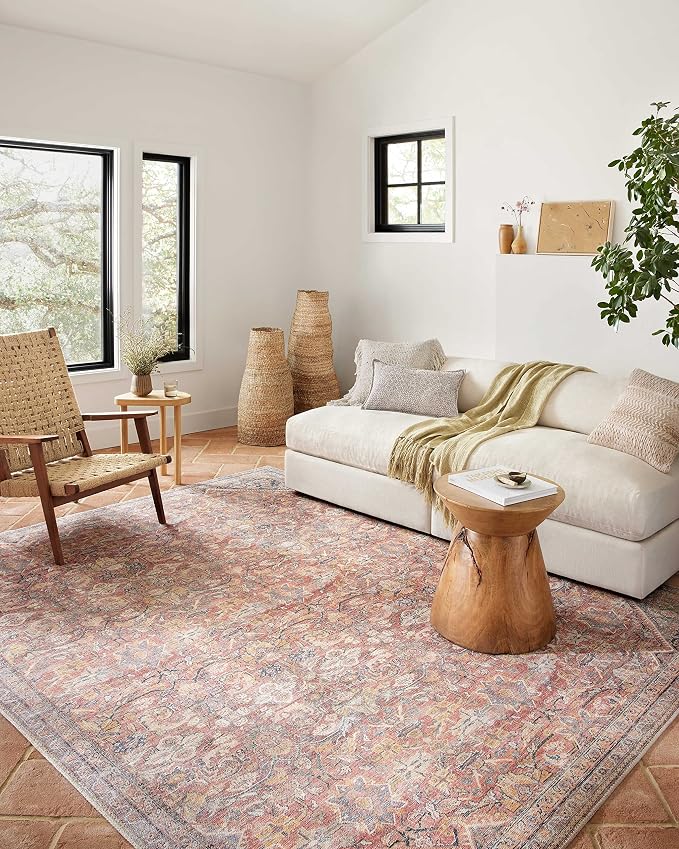 Loloi Adrian Collection ADR-02 Rust/Denim 2'-3" x 3'-9", .19" Thick Accent Rug by Loloi