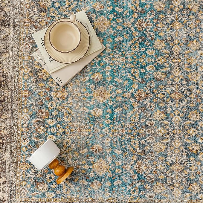 Area Rug 3x5 Entryway Office Washable Vintage Carpet Non Slip Indoor Kitchen - Image 6