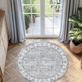 jinchan Fiora Round Rug 5ft Area Rug by JINCHAN
