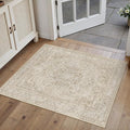 Brown 2x3 Area Rug Washable Vintage Small Carpet by PureCozy