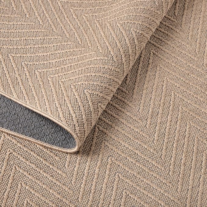TOWN & COUNTRY BASICS Pax Herringbone Textured Solid Everwash® Washable Runner - Image 3