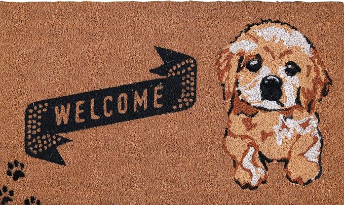 Coir Door Mats 17" X 30", Non-Slip Sturdy, PVC Backed Heavy Duty, Cute Little by Unknown