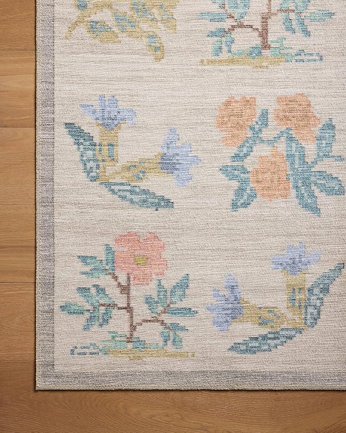 Loloi Rifle Paper Co. Rosa Collection RSA-03 Cream 3'-9" x 5'-6" Accent Rug - Image 4