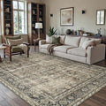 Vintage Area Rug 7x9 Brown Washable Living Room Large Carpet Non Slip Bedroom by PureCozy