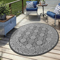 Keen Home Design Terrace Outdoor Round Rug - 5ft Round Washable Indoor/Outdoor by KeenHomeDesign