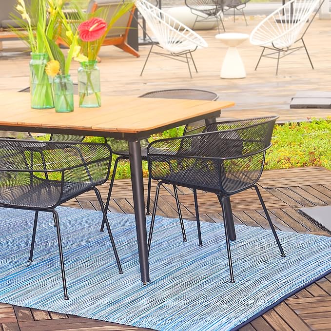 Fab Habitat Striped Outdoor Rug - Image 8