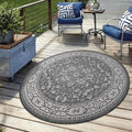 Keen Home Design Terrace Outdoor Round Rug - 5ft Round Washable Indoor/Outdoor by KeenHomeDesign