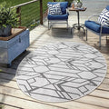 Keen Home Design Terrace Outdoor Round Rug - 5ft Round Washable Indoor/Outdoor by KeenHomeDesign