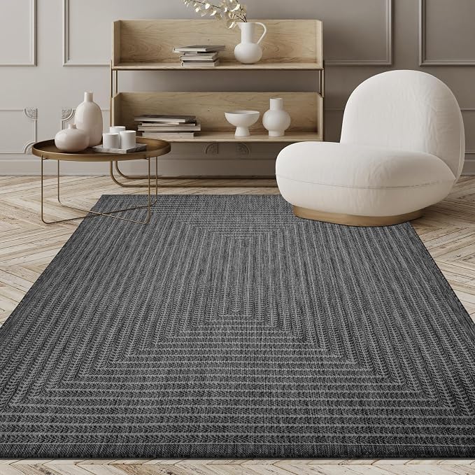 Adiva Rugs Outdoor Indoor Area Rug, Weather Resistant, Stain Resistant Floor Mat - Image 9