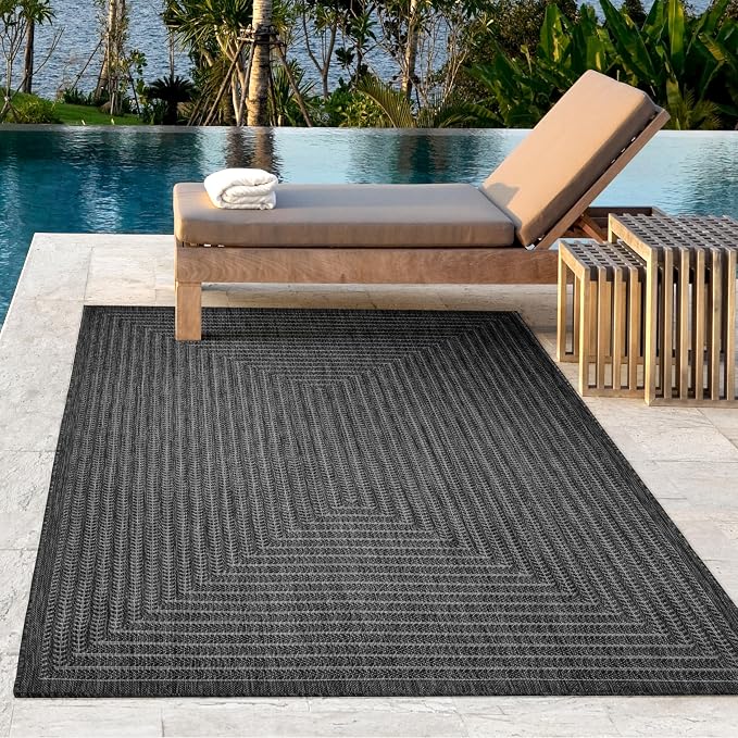 Adiva Rugs Outdoor Indoor Area Rug, Weather Resistant, Stain Resistant Floor Mat - Image 3