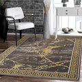 GLORY RUGS Area Rugs Marble 5x7 Brown Gold Carpet Modern Abstract Rug Living by GLORYRUGS