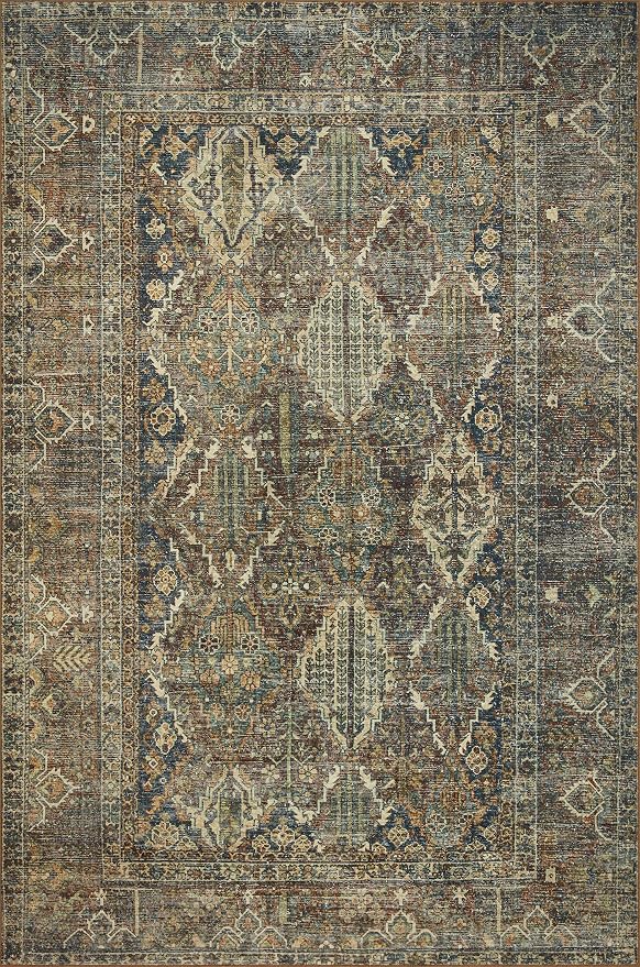 Loloi Magnolia Home by Joanna Gaines Banks Collection BAN-05 Spice/Blue 2'-6" x - Image 5