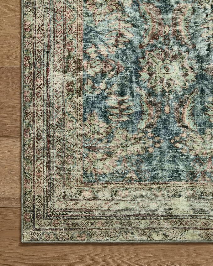 Loloi Magnolia Home by Joanna Gaines Banks Collection BAN-01 Ocean/Spice 7'-6" - Image 9