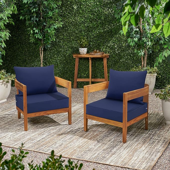 Favoyard Outdoor Seat Cushion Set 24 x 24 Inch Waterproof & Fade Resistant - Image 6