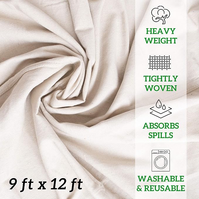 GREEN LIFESTYLE All Purpose Canvas Drop Cloths - Image 4