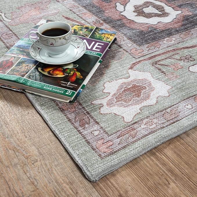 Fame Living Green Oushak Rug, Area Rugs - Image 8