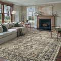 Vintage Area Rug 12x15 Brown Washable Living Room Large Carpet Non Slip Bedroom by PureCozy