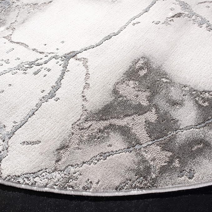 SAFAVIEH Craft Collection 10' Round Grey/Silver CFT877G Modern Abstract - Image 3