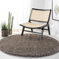 SAFAVIEH Milan Shag Collection 3' Round Grey SG180 Solid Non-Shedding Living by SAFAVIEH