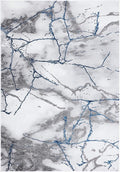 SAFAVIEH Craft Collection 2' 3" x 4' Ivory Grey/Blue CFT877M Modern Abstract by SAFAVIEH