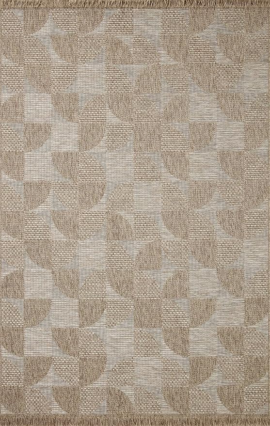 Loloi Dawn Collection Indoor/Outdoor DAW-08 Beige 6'-4" x 9'-2" Area Rug - Image 3