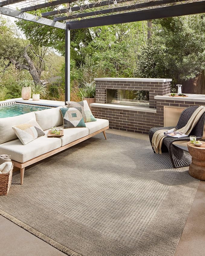 Loloi Dawn Collection Indoor/Outdoor DAW-06 Russet 6'-4" x 9'-2" Area Rug by Loloi