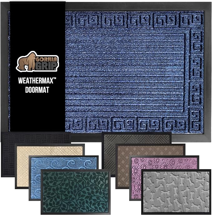 GORILLA GRIP 100% Waterproof All-Season WeatherMax Doormat, US Designed Natural by GorillaGrip