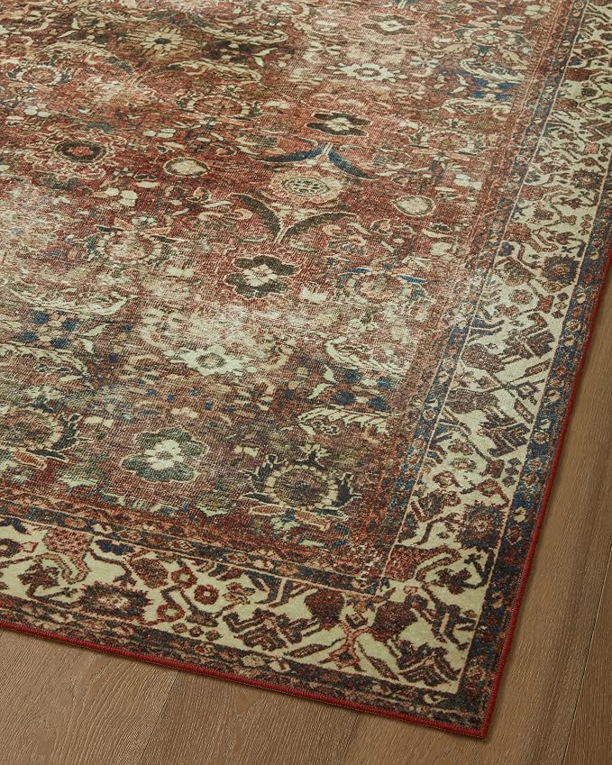 Loloi Magnolia Home by Joanna Gaines Banks Collection BAN-04 Brick/Ivory 2'-6" - Image 12