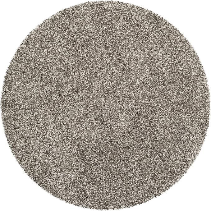 SAFAVIEH Milan Shag Collection 10' Round Grey SG180 Solid Non-Shedding Living - Image 3