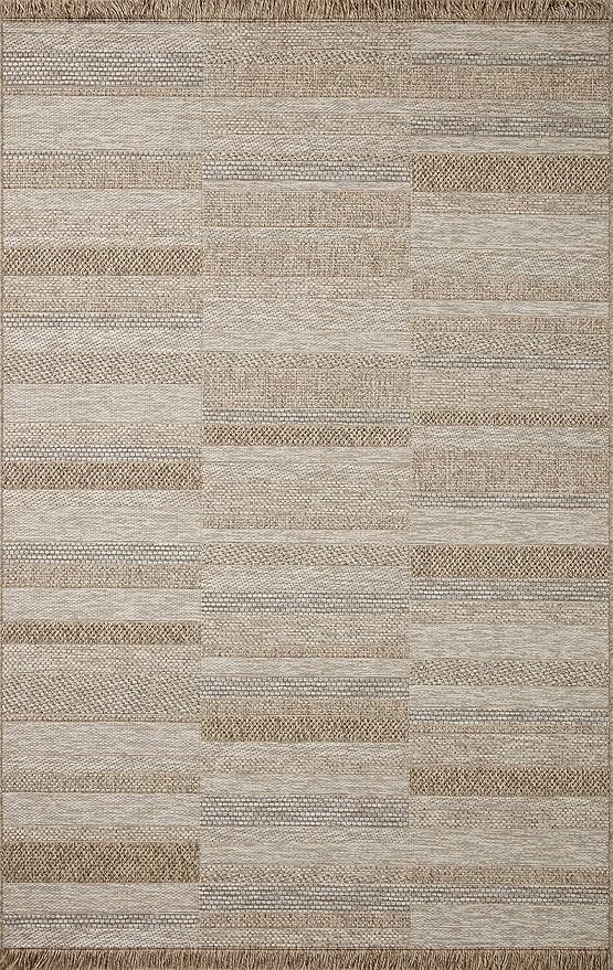 Loloi Dawn Collection Indoor/Outdoor DAW-03 Brown 7'-8" x 10' Area Rug - Image 2