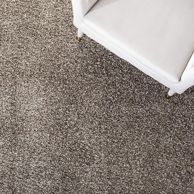 SAFAVIEH Milan Shag Collection 3' Square Grey SG180 Solid Non-Shedding Living - Image 8