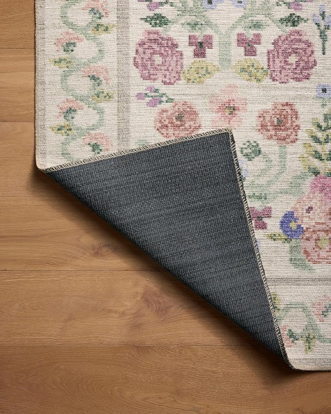 Loloi Rifle Paper Co. Rosa Collection RSA-01 Ivory 2'-0" x 5'-0" Accent Rug - Image 8