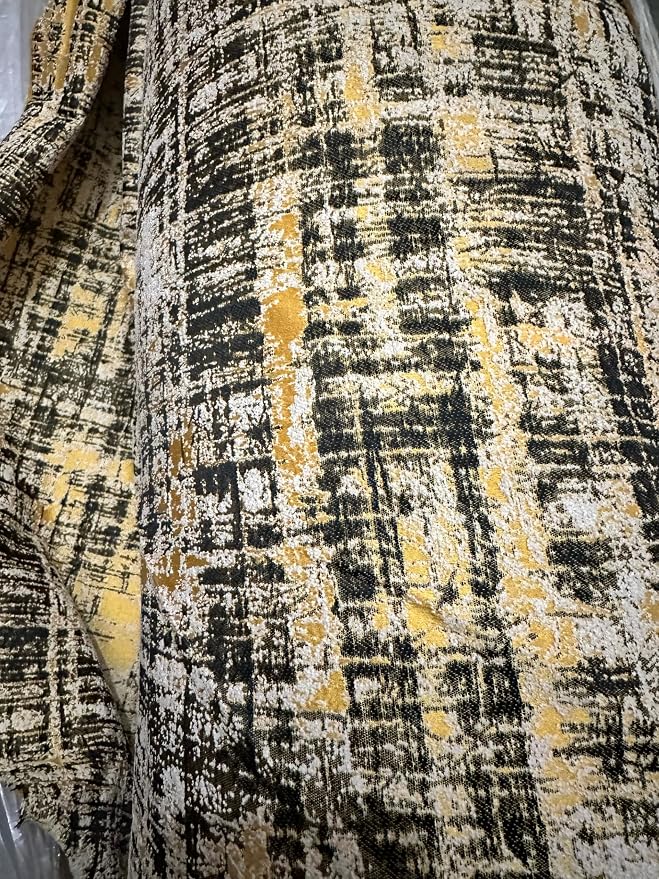 OctoRose 3 Side Zipper Upholstery Thick Linen Tweed Yellow, Twin SizeFuton - Image 2