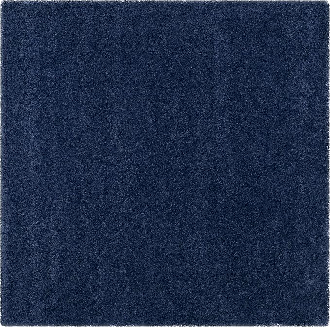 SAFAVIEH Milan Shag Collection 3' Square Navy SG180 Solid Non-Shedding Living - Image 3