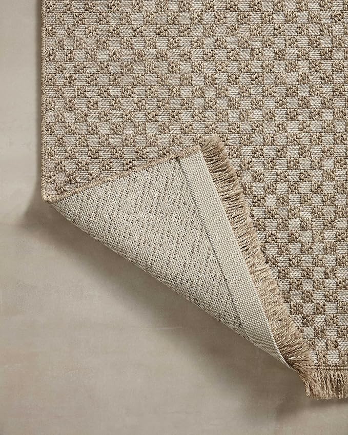 Loloi Dawn Collection Indoor/Outdoor DAW-02 Tan 6'-4" x 9'-2" Area Rug - Image 7