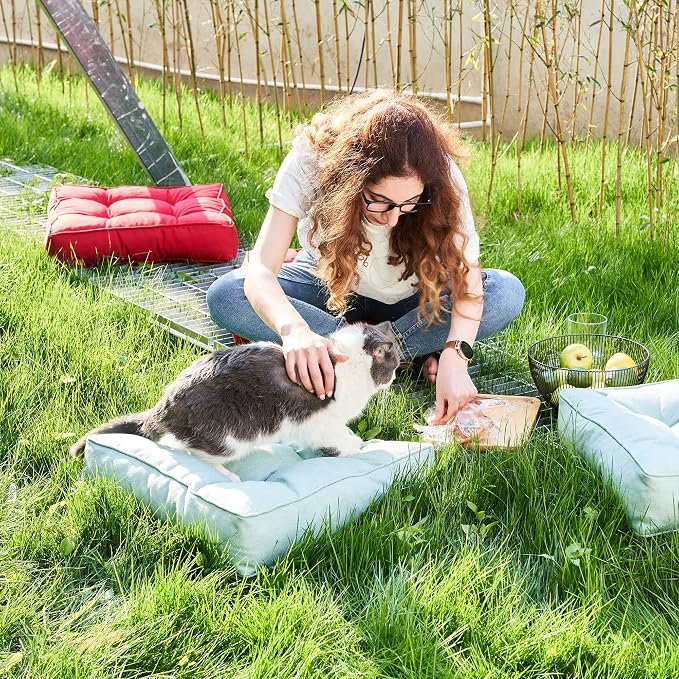 ARTPLAN Outdoor Seat Cushion, Square Thick Tufted Pure Chair Cushion - Image 7