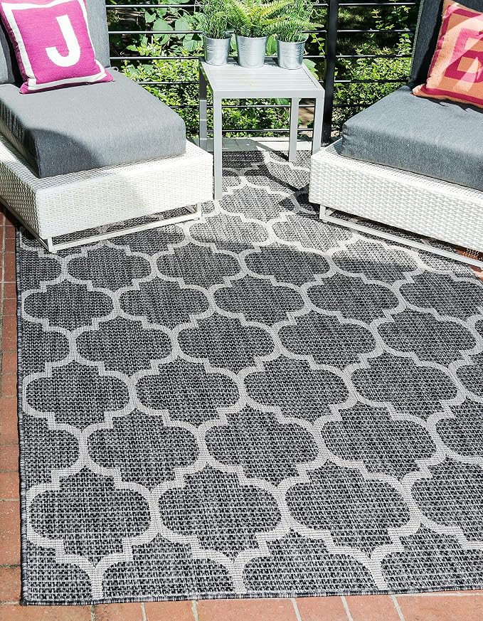 Unique Loom Outdoor Trellis Collection Area Rug - Image 4